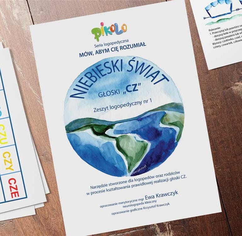 Zeszyt logopedyczny nr 1 – Niebieski świat głoski CZ - PDF do pobrania