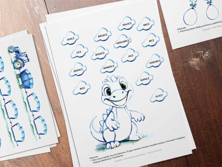 Zeszyt logopedyczny nr 1 – Niebieski świat głoski CZ - PDF do pobrania - obrazek 3