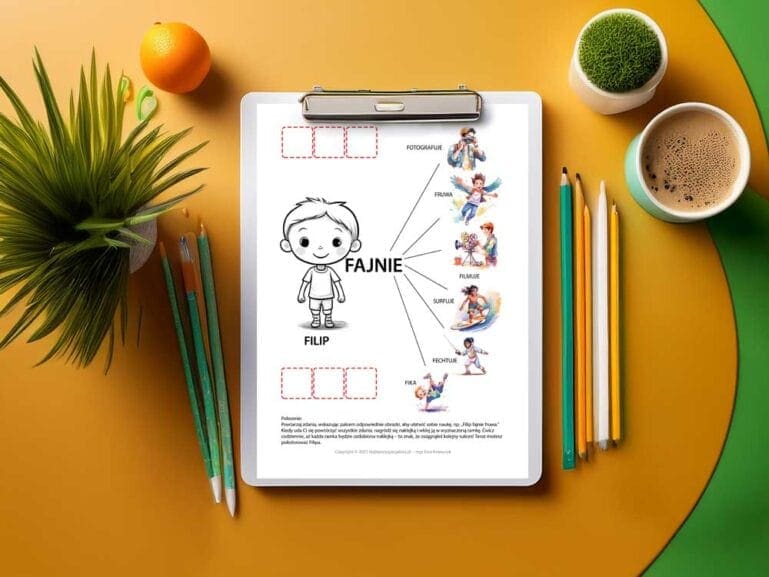 Zeszyt logopedyczny nr 2 – Kolorowy świat głoski F - PDF do pobrania - obrazek 4