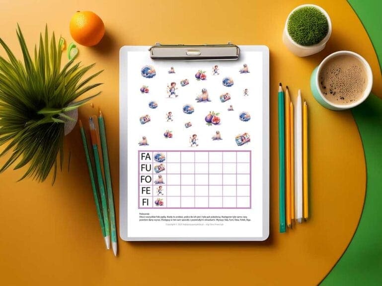 Zeszyt logopedyczny nr 2 – Kolorowy świat głoski F - PDF do pobrania - obrazek 3