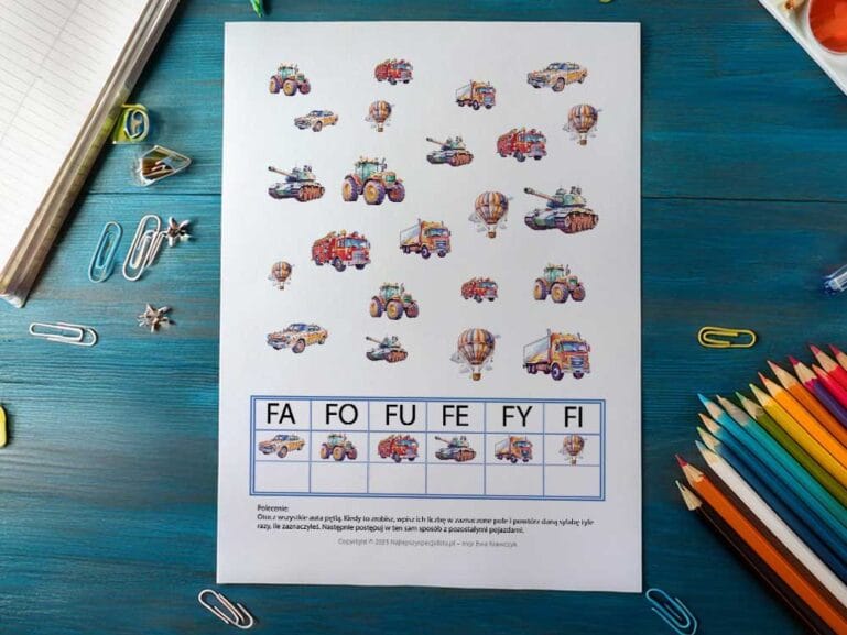 głoska f karta pracy nr 3 pdf do pobrania