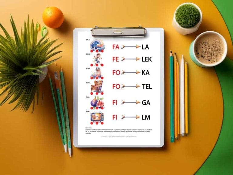 Zeszyt logopedyczny nr 2 – Kolorowy świat głoski F - PDF do pobrania - obrazek 8