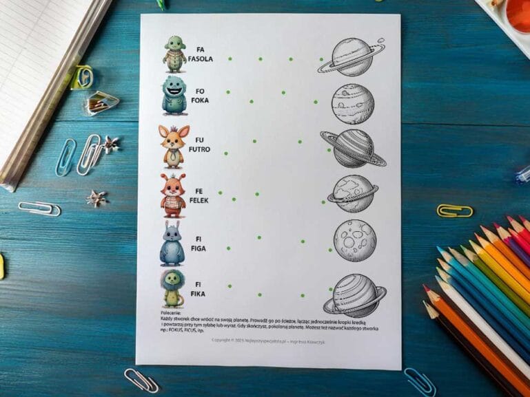 głoska f karta pracy nr 9 pdf do pobrania