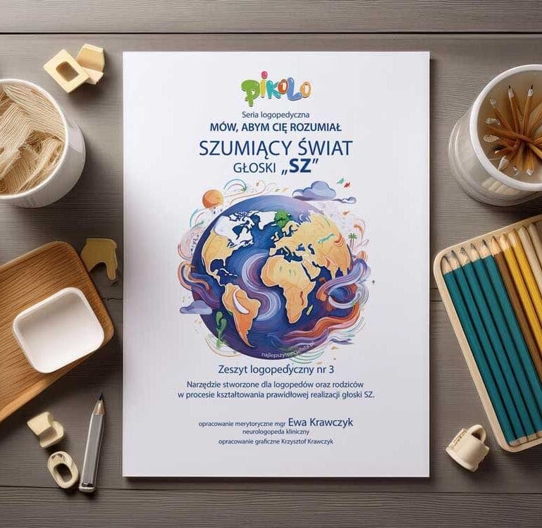 Szumiący świat głoski SZ - zeszyt logopedyczny nr 3 - pdf - okładka