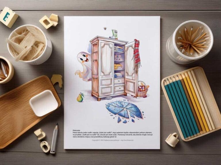 Szumiący świat głoski SZ - zeszyt logopedyczny nr 3 - pdf - szafa