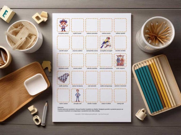 Szumiący świat głoski SZ - zeszyt logopedyczny nr 3 - pdf - wyrażenia