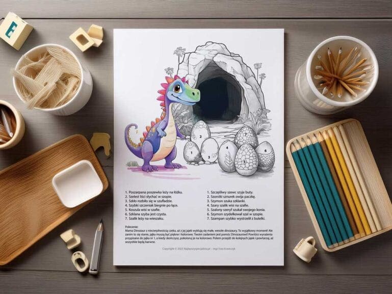 Karta pracy nr 33 z „Zeszytu logopedycznego nr 3 – Szumiący świat głoski SZ” – PDF do pobrania